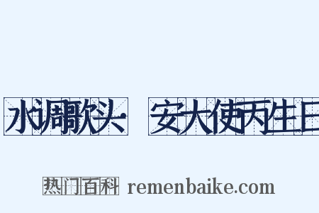 水调歌头·安大使丙生日是什么意思的图片
